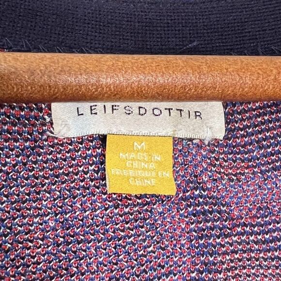 Anthropologie Leifsdottier Blue Floral Cap Sleeve Knit Sweater Dress - Picture 8 of 8